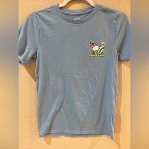 Crown & Ivy Tee Shirt Kids M Blue Dogs Golf Southern Tradition Labrador